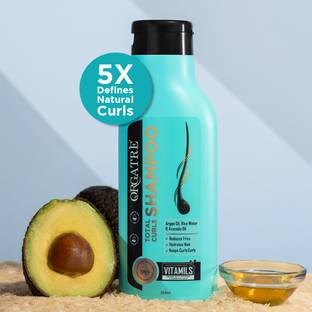 Orgatre Total Curls Shampoo for Men & Women with Natural Ingredients