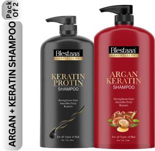 blestaaa essentialss Keratin Argan OIL Smooth Shampoo Shine for Frizz Control FOR WOMEN..