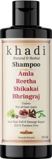 Namchi Natural Khadi Amla Reetha Shikakai & Bhringraj Shampoo, Damage Repair, SLS Paraben Free