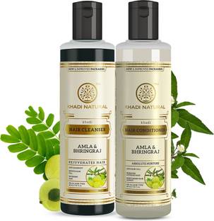 KHADI NATURAL Amla & Bhringraj Shampoo and Conditioner Combo (Pack of 2)