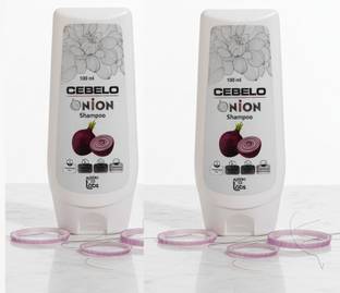 CEBELO Onion Shampoo for Hair Fall Control & Hair Growth, 2x100ml