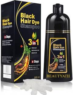 luminours Herbal 3 in 1 original Hair Dye Instant Black Hair Shampoo for Women & Men , Black