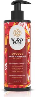Wildly Pure Anti Hair Fall Shampoo | With 12 Oil & Argan | 30% Frizz Reduction in 1 Wash