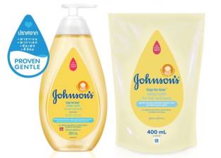 JOHNSON'S Top To Toe Baby Bath 500 ml + 400 ml (Refill Bag)