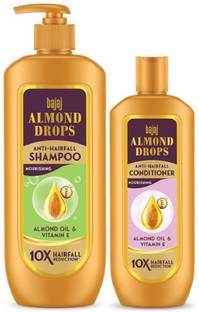 BAJAJ Almond Drops ANTI-HAIRFALL SHAMPOO(650ml) + CONDITIONER (175ml) Combo
