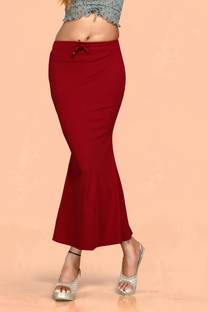 SCUBE DESIGNS SC_PC_TEX_FLARE_3807_MAROON Polyester Petticoat
