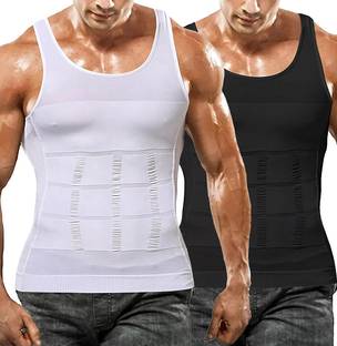 Olsic Premium Compression Tank Top Slimming Body Shaper Vest Tummy Control Undershirt Men Shapewear
