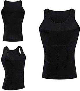 Olsic Premium Compression Tank Top Slimming Body Shaper Vest Tummy Control Undershirt Men Shapewear