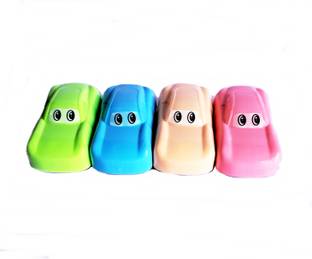 CRAZYGOL Car pencil Sharpner (Multicolor) pack of 4 Sharpner Car type Sharpne Sharpeners
