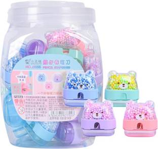 AMB Cute Bear Head Balls Pencil Sharpener for Kids Singal Pencil Sharpener