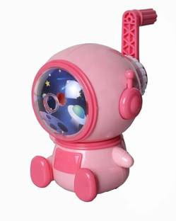 CRAFTY CUDDLE Space Astronaut Pencil Sharpener with Rotating Knob/ Single Pencil Table Sharpeners