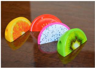 AMB Fruit Shape Pencil Sharpeners For kids ( Pack Of 4 Pcs) Singal Pencil Sharpeners
