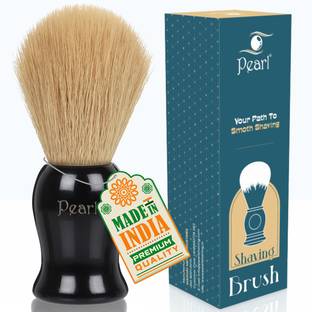 Pearl Shaving Brush for men synthetic bristles & Black Resin Handle SBB-14 Black Shaving Brush