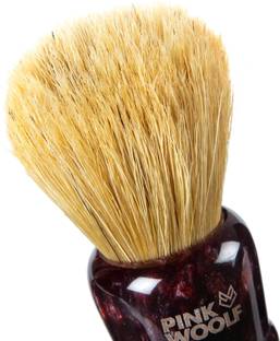 Pink Woolf Boar Hair Bristles (MAROON RESIN HANDLE), Stylish & Elegant Shaving Brush