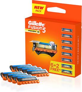 Gillette Fusion Power - shaving blades for men with beard shaping back blades