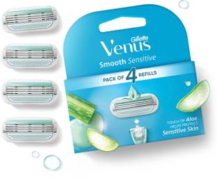 Gillette Venus Smooth Women Hair Removal Razor Blades - (Aloe Vera Glidestrip)
