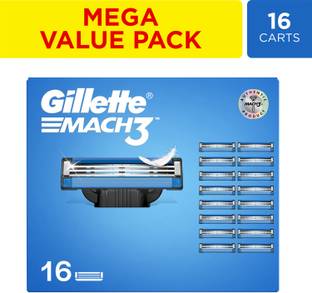 Gillette Mach3 Shaving Blades for Men with Micro Fin Skin Guard