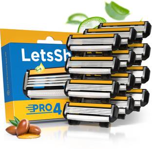 LetsShave Pro 4 Replacement Cartridges – Pack of 12