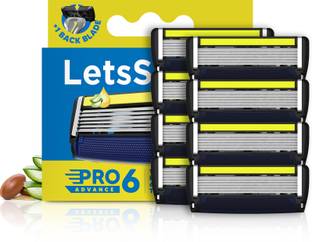 LetsShave Pro 6 Advance Blade refills for men (Pack of 8)