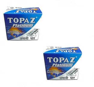 TOPAZ Platinum Double Edge Razor Blades - Pack of 100