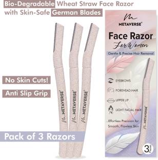 METAVERSE Reusable Face Razor for Women | Wheat Straw & German Blade | Facial Hair Removal, Women