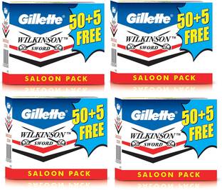 Wilkinson Sword Double Edge Razor Blades (55 In 1) (Pack Of 4) Saloon Pack