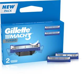 Gillette Mach3 Turbo 3-Bladed Cartridges with Lubrication Strip