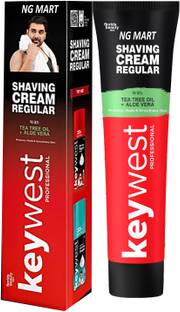 NG MART KEYWEST SHAVING CREAM RGULAR FOR INSTANT CLEAN & SMOOTH SKIN PAK OF - 120g x 1