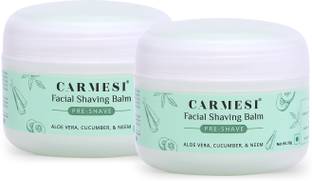 कार्मेसी Pre-Shave Facial Shaving Balm for Women, 100g | Shaving Balm for Face Razor