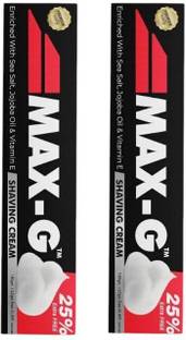 MAX-G Shaving Cream Lather - Tube for Men 125gm ( Pack Of 2)