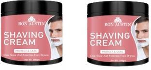 Bon Austin Shaving Cream for Men for Smooth Shave Pack of 2 of 100 grams
