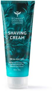 BOMBAY SHAVING COMPANY Shaving Cream with Tea Tree oil, Aloe Vera and Menthol Extracts