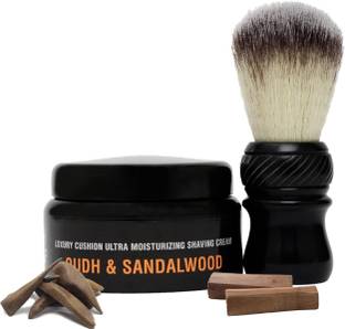 Pink Woolf Premium Kit for Men |Tuxedo Handle Shaving Brush |Creamy Shaving Cream