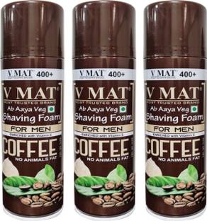 v mat Coffee Shaving Foam - Pack of 3