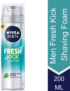 NIVEA Men Fresh & Kick Shaving Foam with Mint & Cactus Water