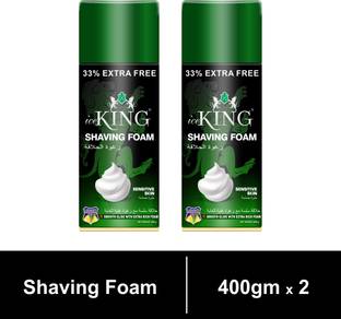 VETONI Ice King No.1 Shaving Foam Green for Sensitive Skin(Pack of 2)|800gm|