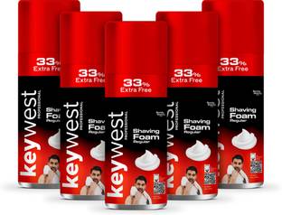 Keywest Professional Pre Shaving Foam for Men (Pack of 5)