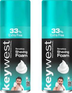 Keywest Professional Sensitive Pre-Shaving Foam for Men (Pack of 2)