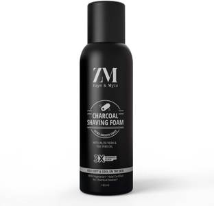ZM Zayn & Myza Charcoal Shaving Foam With Aloe Vera For Men,
