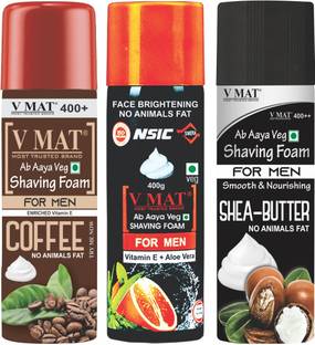 v mat SHAVING FOAM SET OF 3
