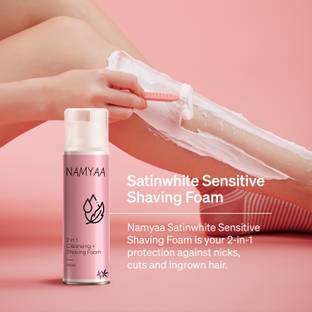 Namyaa Satinwhite Ultra Sensitive 2in1 Shaving Foam For Women |Shaving & Cleansing Foam
