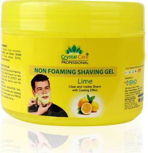 Crystal Care Non Foaming Shaving Gel for Men Aloe Vera & Limeon | Transparent