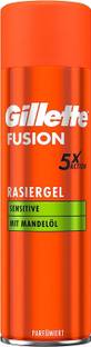 Gillette Fusion 5X Action Men's Shaving Gel with Almond Oil