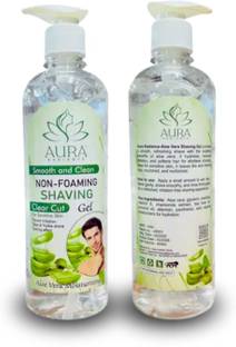 Aura radiance AuraRadiance Smooth and clean non foaming shaving gel aloevera moisturizing
