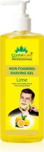Crystal Care Non Foaming Shaving Gel for Men Aloe Vera & Limeon | Transparent