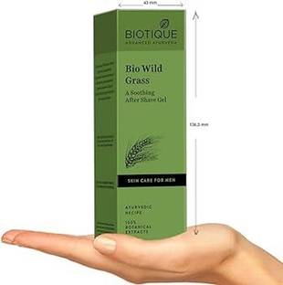 BIOTIQUE Bio Wild Grass A Soothing After Shave Gel For Men, 120Ml (Pack Of 2)