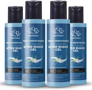 EARTHRAGA After Shave Gel For Men & Women With Mint Glacier Cool Refreshing Moisturizing
