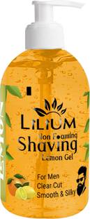 LILIUM Non Foaming Shaving Gel Lemon for Men | Clear Cut, Smooth & Silky Skin