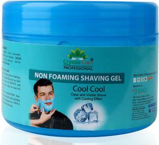 Crystal Care Ultimate Non-Foaming Shaving Gel for Men/Women with Mint & Glycerin Smooth