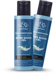EARTHRAGA After Shave Gel For Men & Women With Mint Glacier Cool Refreshing Moisturizing